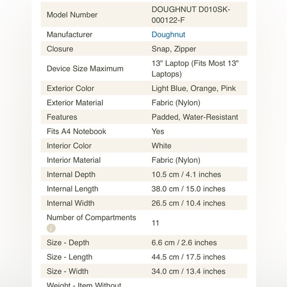 Doughnut Macaroon Standard Backpack - Sky - Sunrise - Picture 9 of 9